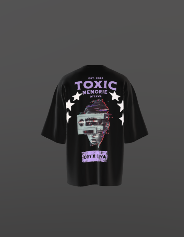 ORYX OLIVA TOXIC MEMORIES IN BLACK OVERSIZED T-SHIRT
